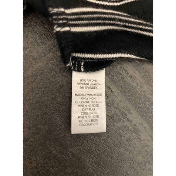 LOFT - Long Sleeve Striped Scoop Neck Rayon Tee - Sz L - Picture 4 of 4